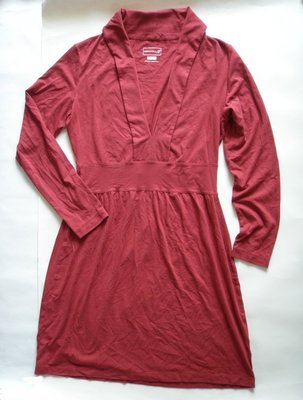美國品牌［MERRELL］女長袖紅色休閒洋裝(編號0525) ~M