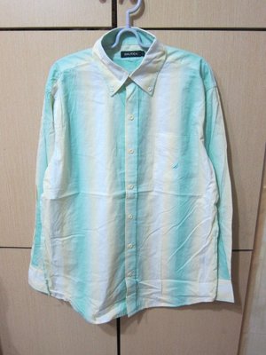 衣市藍~NAUTICA 長袖襯衫 (L~) (220517)