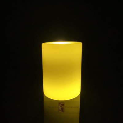 珈瑪-24小時LED蠟燭燈-大型*1粒(USB充電附電源線)-奶油色LED純蠟蠟燭防水電子蠟燭燈充電式蠟燭佛燈充電蠟燭