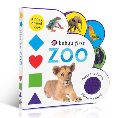 英文原版 發聲書 Baby's First Sound Book: Zoo: A sound book 兒童低幼 異形書