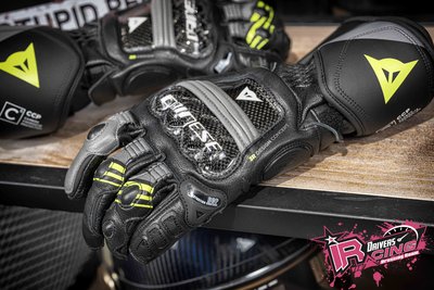 ♚賽車手的試衣間♚Dainese® Druid 4 Gloves B/G/Y 碳纖維 黑/灰/黃 長手套