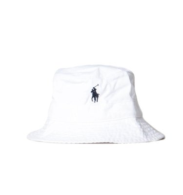 【IMPRESSION】 Polo Ralph Lauren Bucket Hat 經典 Logo 漁夫帽 白