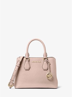 Coco 小舖 Michael Kors Camille Small Pebbled Leather Satchel粉色