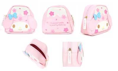 小驚奇代購【現貨】日本 Hello Kitty 美樂蒂 富士櫻 山形 造型 收納 小包 小物包 化妝包~日本直送