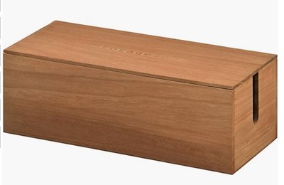 15468A 日本製 好品質 天然木製集線器收納盒儲物電纜盒 電源線管理盒延長線收納整理盒美觀家飾辦公居家收納用品