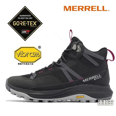 Merrell 登山鞋 Siren 4 Mid GTX 女鞋 黑 桃紅 防水 越野 戶外 郊山 ML037282