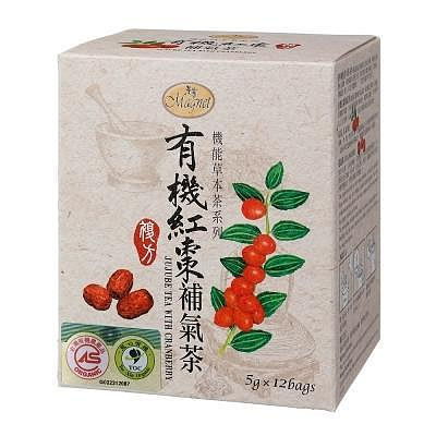 ~* 萊康精品 *~ 有機紅棗補氣茶 5g*12 成份:有機蔓越莓、有機黑莓葉