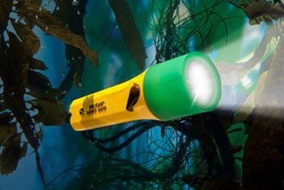 ＜永淼防備＞ Pelican flashlight 2410N LED 潛水手電筒(含夜光燈頭罩.電池)