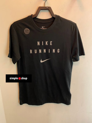 【Simple Shop】NIKE Running 運動短袖 慢跑 訓練 短袖 DRY 黑色 男款 CZ8333-010
