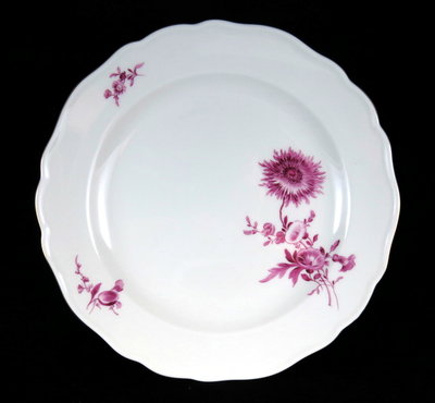 德國麥森Meissen 手繪紫丁香Blume系列瓷盤-B