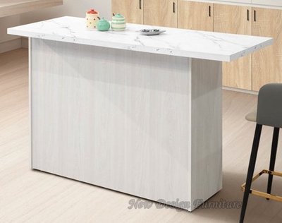 【N D Furniture】台南在地家具-木心板白榆木色拼石紋美耐皿ABS封邊5尺中島桌YH