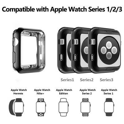 森尼3C-於 Apple Watch Series 6電鍍保護套 iWatch SE手錶保護殼 防摔殼邊框軟殼通用1-6代通用-品質保證