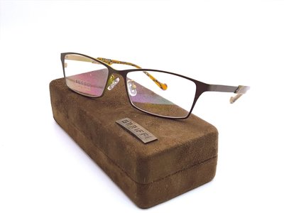 【本閣】GRRIFFI GT7028 日本製光學眼鏡小方框超輕雙色純鈦薄鋼 咖啡色芥末色 PLSPLS SPIVVY