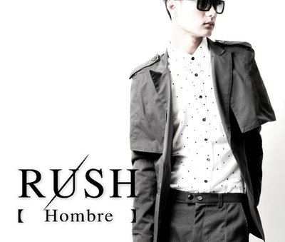 RUSH Hombre (曼谷空運) 設計師款貴族風鑽石格菱紋合身長袖襯衫 (原價680)