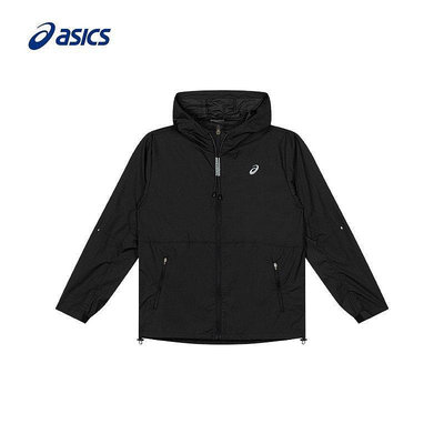 ASICS亞瑟士2022春夏新款男式防曬輕薄運動夾克時尚連帽透氣外套
