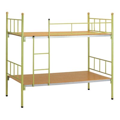 【在地人傢俱】22 幸福購-綠色3x6尺雙層鐵床/上下舖雙人床架~DIY三分床板 CS491-3