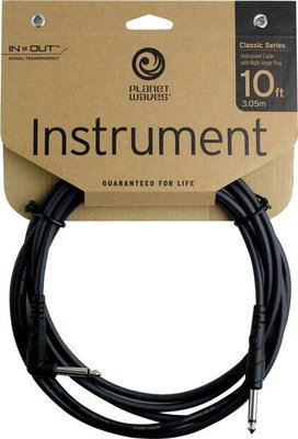 《民風樂府》 美國 PLANET WAVES PW-CGTRA-10 CLASSIC 10呎 L頭專業樂器導線