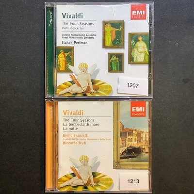 Vivaldi韋瓦第-「四季」小提琴協奏曲 Perlman帕爾曼&amp;Franzetti法蘭采第/小提琴 2張CD歐版