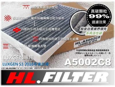【工廠直營】HL 納智捷 LUXGEN S3 16- 正廠 型 複合式 活性碳 冷氣濾網 空氣濾網 空調 濾網 非 3M