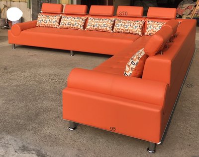 【N D Furniture】 台南在地家具-簡約現代貴妃圓筒扶手皮沙發/客製加大L型沙發整組*頭枕可調整
