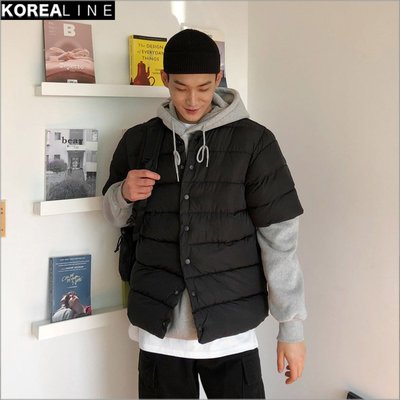 KOREALINE搖滾星球 / 鋪棉短袖夾克外套 / 3色 NMO1394