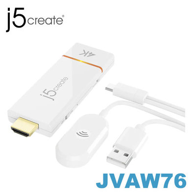 【MR3C】含稅附發票 j5 create JVAW76 手機/平板/筆電 4K HDMI 無線影音投影組