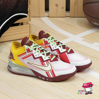 聰聰體育運動NIKE LEBRON 18 LOW EP x MIMI PLANGE 紅白 聯名 CV7564-102