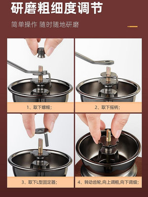咖啡機復古磨豆機研磨機咖啡機小型粉碎機咖啡豆磨粉手搖家用小型手動