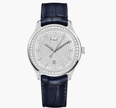 預購 伯爵錶 Piaget Polo系列 Piaget Polo Date腕錶 36mm 18K白金 G0A46024 鱷魚皮錶帶 鑽石面盤 女錶