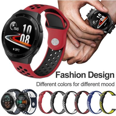 適用於華為 Gt2E 錶帶矽膠錶帶手鍊 22mm 錶帶, 適用於 Huawei Watch Gt 2e 46mm 腕帶可