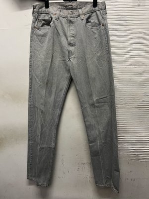 美國廠製Levi’s 501直筒褲  灰色 牛仔褲 W34腰 80's  #1358.直購含運