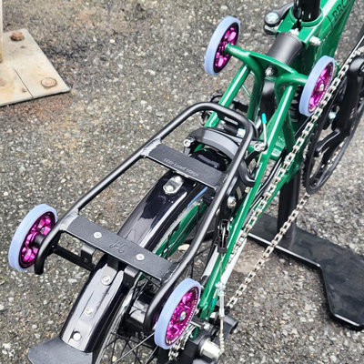 自行車配件扶搖 H&amp;H 適用brompton小布折疊自行車配件改裝鋁合金推行小貨架