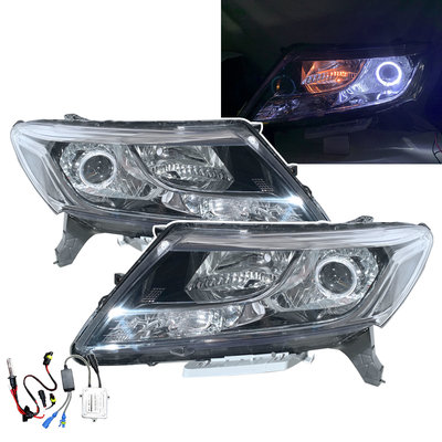 卡嗶車燈 適用於 NISSAN 日產 PATHFINDER R52 MK4 13-16 光導LED光圈魚眼 大燈 黑框
