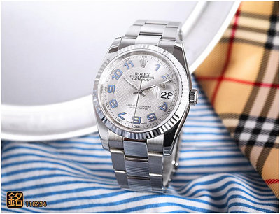 大銘腕錶 二手極新品 勞力士 ROLEX 蠔式 116234 銀白面帶阿拉伯數字 36MM RX085014