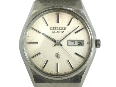 [專業模型] 石英錶 [CITIZEN 1010515] 星辰 圓形石英錶[銀白面+星+日期]時尚錶