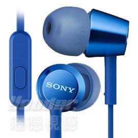 【曜德】SONY MDR-EX155AP 深藍色 支援智慧型手機通話 繽紛七色 多彩混搭 超商免運☆送收納盒