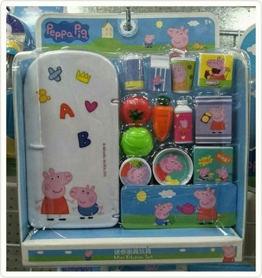 哈哈玩具屋~粉紅豬小妹/佩佩豬 Peppa Pig 迷你廚具玩具 迷你冰箱