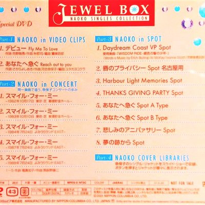 河合奈保子Naoko Kawai ~JEWEL BOX〜Naoko Singles Collection - DVD