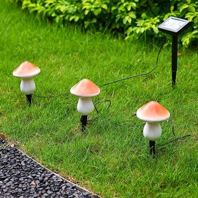特賣-太陽能蘑菇燈戶外庭院陽臺花園布置頂樓露臺草坪插地面裝飾小夜燈