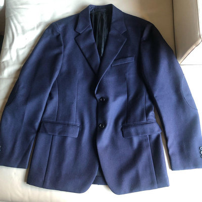 [品味人生] 保證正品 prada 藍色 厚挻 休閒 西裝外套 size 50 義大利製