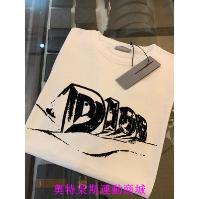 {賽琳娜優選商城}Dior 經典黑色 字母logo設計 短袖T恤上衣