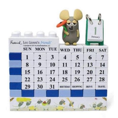 ◎Life Sense◎【A-WORKS】日本製田鼠阿佛積木萬年曆 桌曆 月曆 LEO LIONNIS
