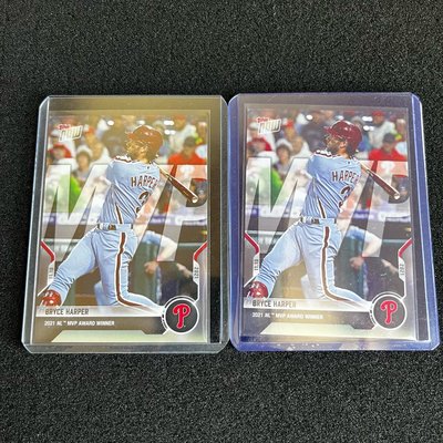 Bryce Harper 2021 Topps Now NL MVP Winner Phillies #os-41 布萊斯·哈波 一組兩張