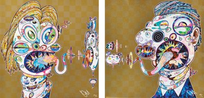 村上隆 Takashi Murakami 向弗朗西斯·培根致敬 簽名版畫 石版版畫