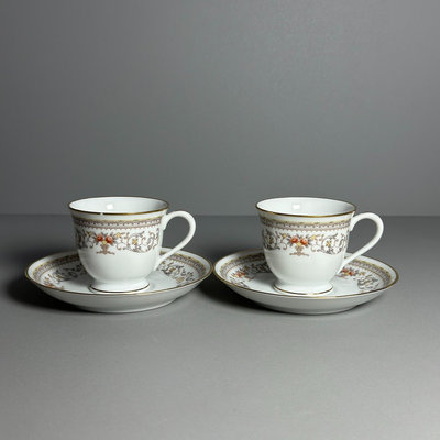 【二手】日本中古咖啡杯 則武 迷你咖啡杯型 紅茶杯 有2套 其中有一 收藏 古董 舊貨 【尋秦記】-6969