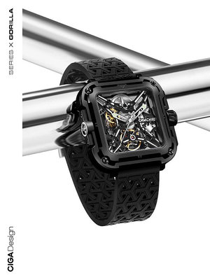 ＂手錶＂CIGA design璽佳機械表X系列大猩猩男款手表鏤空腕表送男友禮物