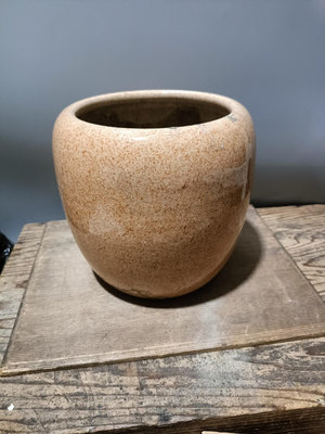 日本回流瓷器陶器昭和中早期撒墨釉香爐火缽火爐罐釉色很好也