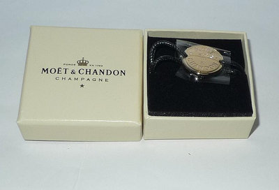 酩悅香檳 MOET & CHANDON France 1743 GWP MC 手鍊 黑色繩子 金色 雙面雕刻