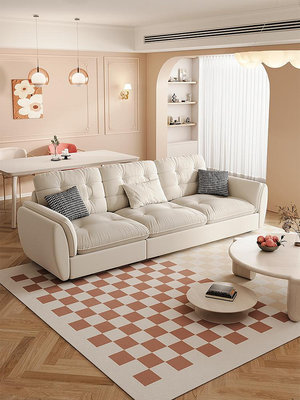 小戶型法式奶油風布藝沙發客廳2023新款出租房民宿公寓小型沙發熱心小賣家