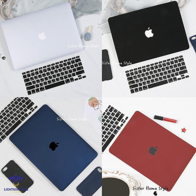 Macbook霧面鏤空殼送黑色注音鍵盤膜MacbookPro/Air 11.6吋/13.3吋/15.4吋/16吋 防摔